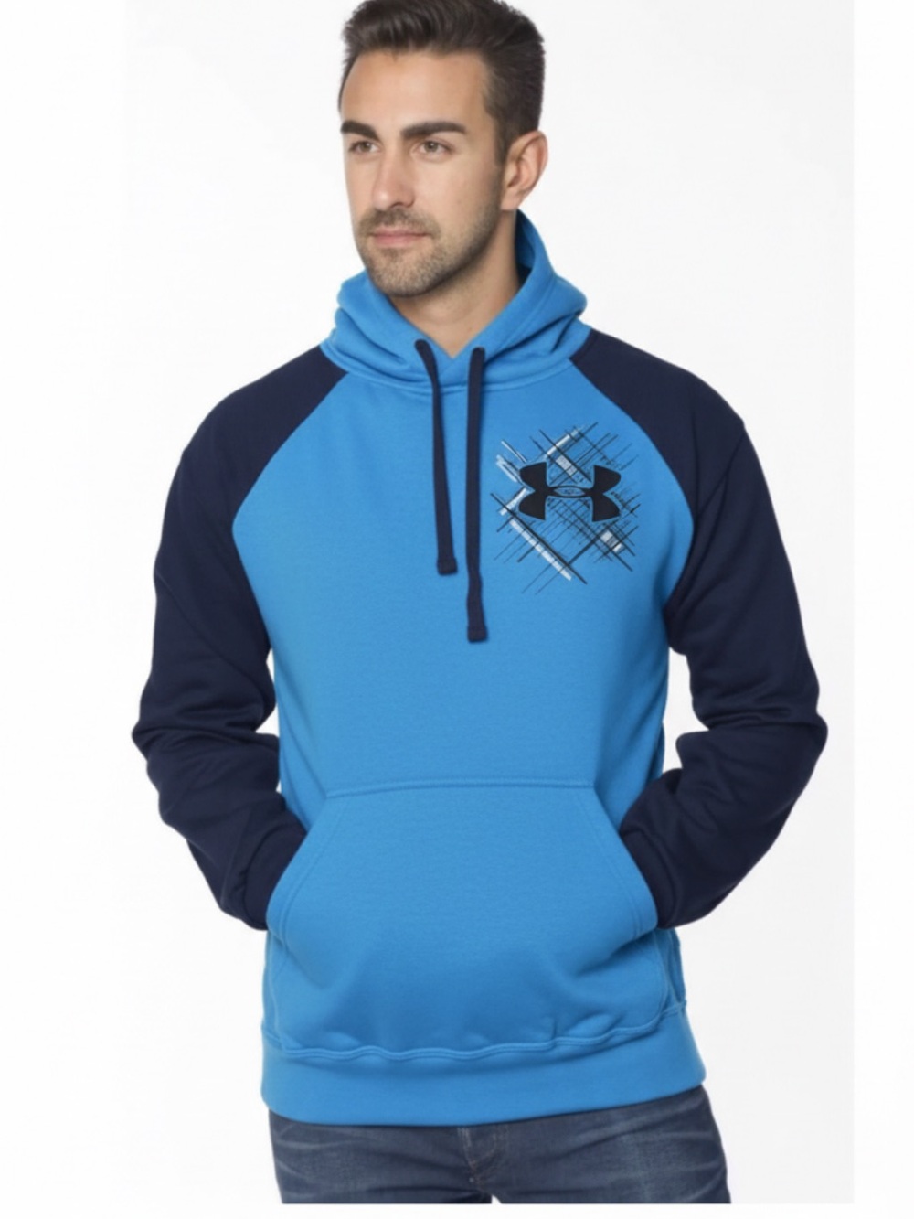 Under Armour Men’s Fleece Pullover Graphic Logo Hoodie Size Medium Loose NEW